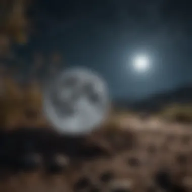 Lunar Influence on Nature A serene landscape under a moonlit sky