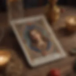 Tarot cards laid out in a romantic spread