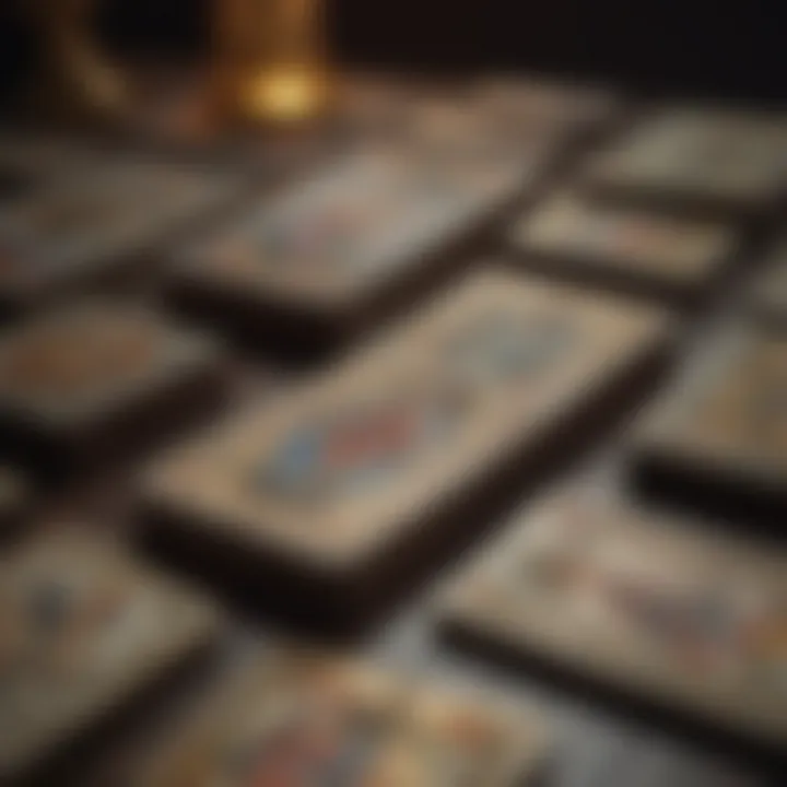 An array of tarot cards displayed elegantly