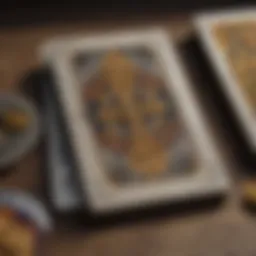 An array of tarot cards fanned out, showcasing various designs and symbols.