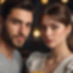 A thoughtful individual exploring a dating app on their smartphone