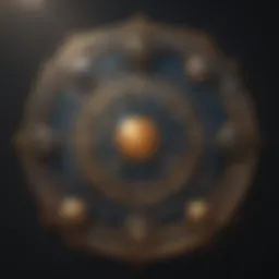 Celestial chart illustrating zodiac signs and their symbols