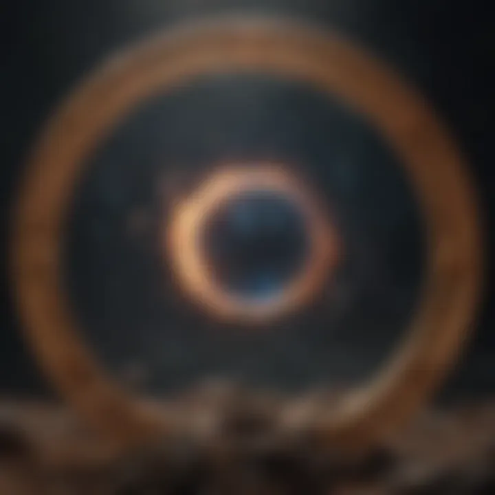 Cosmic cycles illustrated in a celestial backdrop