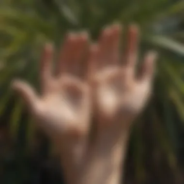 Emotional Growth Reflected in Palm Features Artistic depiction of emotional growth through palm features
