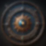 Astrological symbols representing the planets and signs in a natal chart