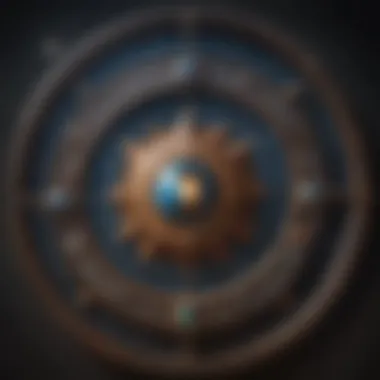 Astrological symbols representing the planets and signs in a natal chart
