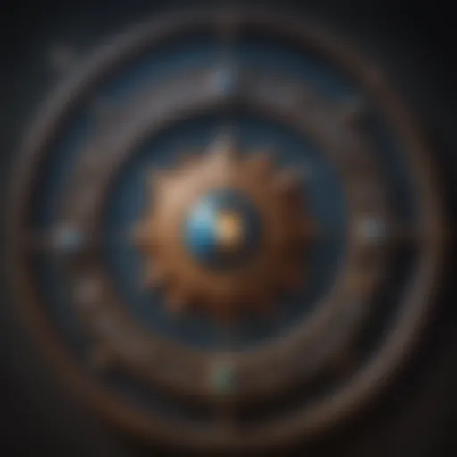 Astrological symbols representing the planets and signs in a natal chart