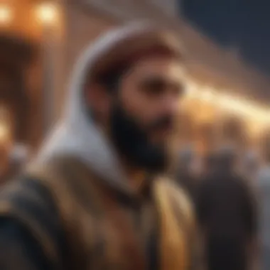 Community gathering for the celebration of a significant Islamic holiday