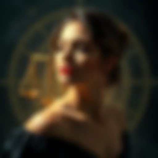 Astrological chart depicting Libra traits