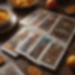 A mystical deck of Latintarot cards laid out in a spread.