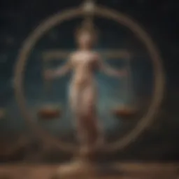 Celestial alignment and Libra symbol