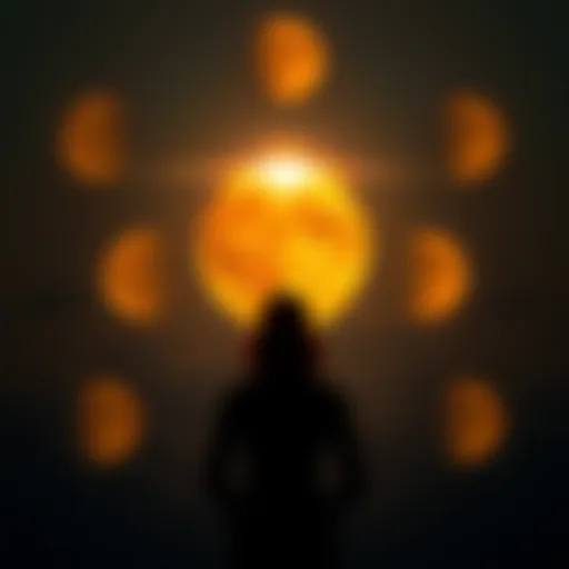 Lunar phases representation