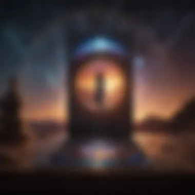 Cosmic Alignment with Tarot An ethereal cosmic scene reflecting the alignment of energies with Tarot.