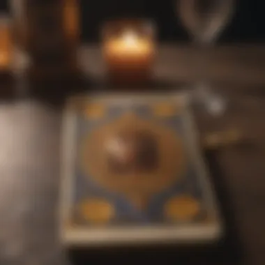 A close-up of a single Tarot card representing guidance and clarity.