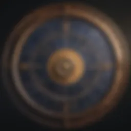 Astrological chart with celestial symbols