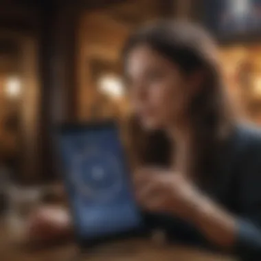 User Exploring Horoscope Options A user exploring various horoscope options on an Android device
