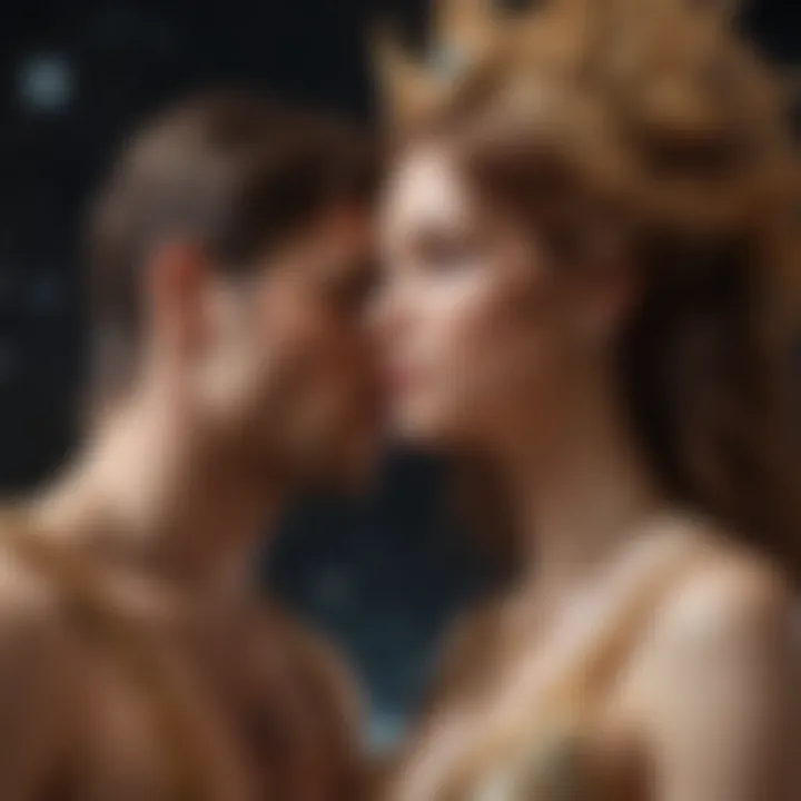 A visual representation of astrological signs intertwined, symbolizing compatibility.