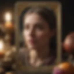 A close-up of the Fool tarot card, symbolizing new beginnings and adventures.