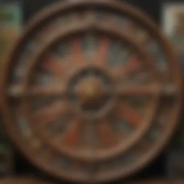 Artistic representation of the Wheel of Fortune card emphasizing cycles and change