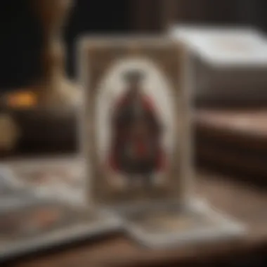 Significant Cards in Raider White Tarot A close-up view of significant tarot cards