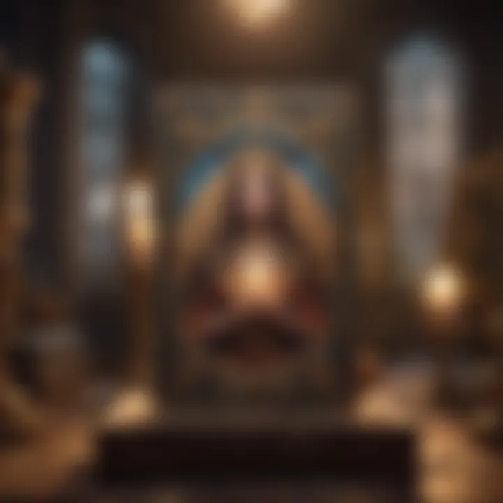 Symbolic representation of technology integrated with spirituality
