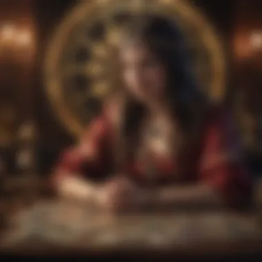 Reflection on Tarot and Zodiac Reading Person reflecting on tarot reading and zodiac interpretation
