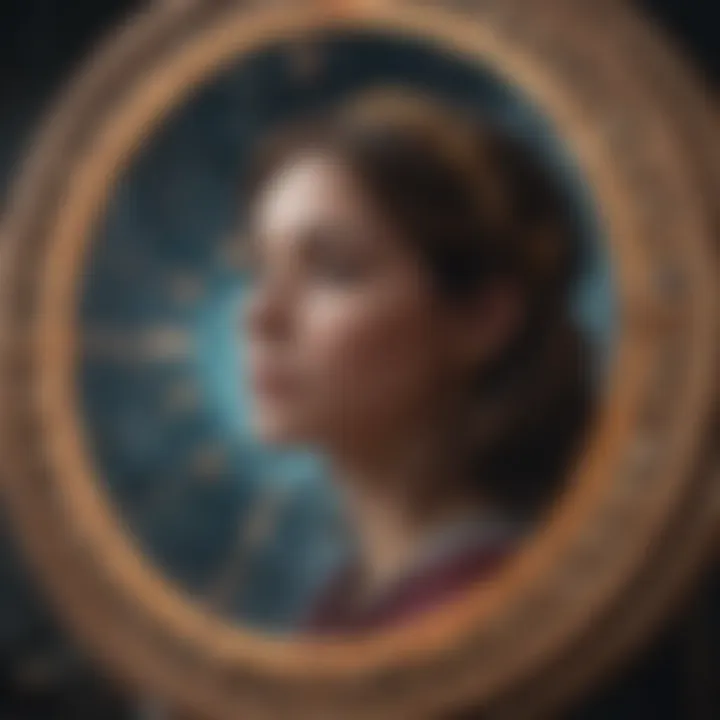 Person analyzing astrological data