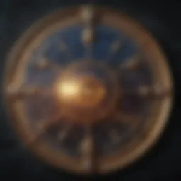 Astrology chart with celestial symbols