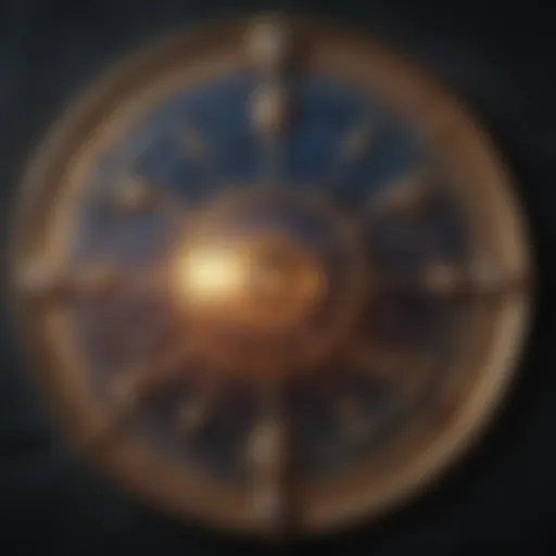 Astrology chart with celestial symbols