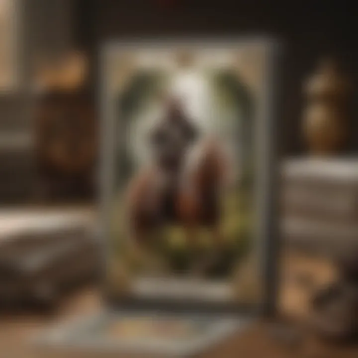 Artistic representation of the Rider-Waite Tarot deck showcasing its iconic card designs