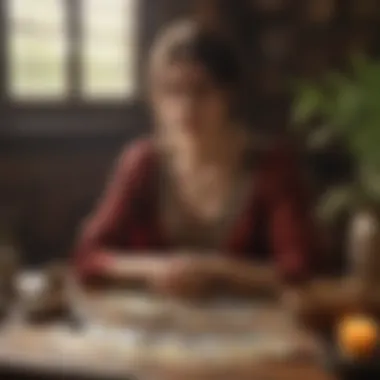 Serene Tarot Reading Environment A serene setting for tarot reading, enhancing focus and clarity.