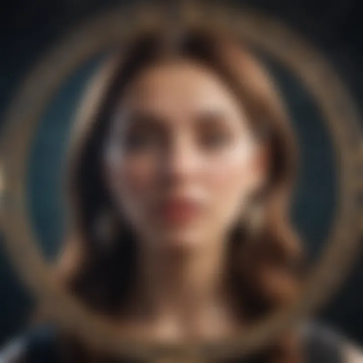 Illustration of a person reflecting on their zodiac sign traits