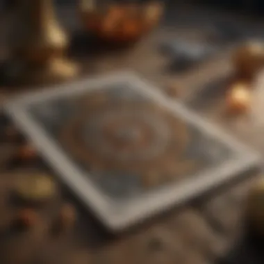 Opportunity and Challenge Symbols A close-up of tarot cards depicting symbols of opportunity and challenge.