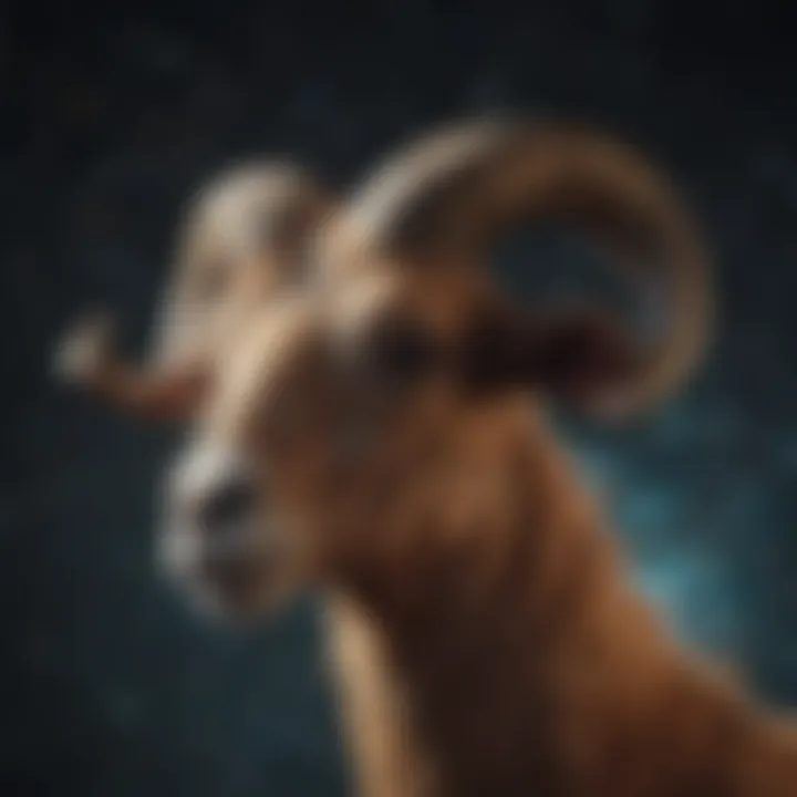 Artistic representation of an Aries constellation