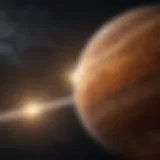 Astronomical view of Venus in the solar system