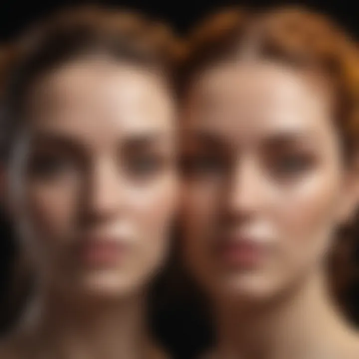Abstract representation of dual personality traits in Gemini