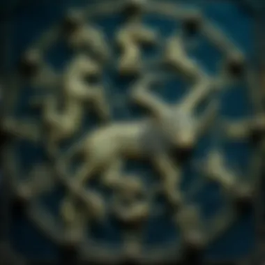 Medieval Zodiac Art Medieval astrology artwork depicting zodiac signs in a cosmic scene
