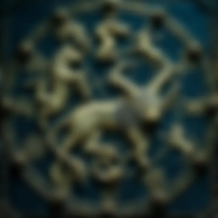 Medieval Zodiac Art Medieval astrology artwork depicting zodiac signs in a cosmic scene