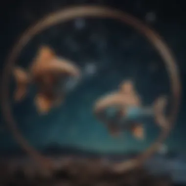 The Celestial Influence of Pisces Artistic representation of Pisces constellation in the night sky