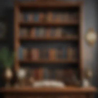 Diverse Literary Genres for the Fiery Spirit An ornate bookshelf filled with various literary genres