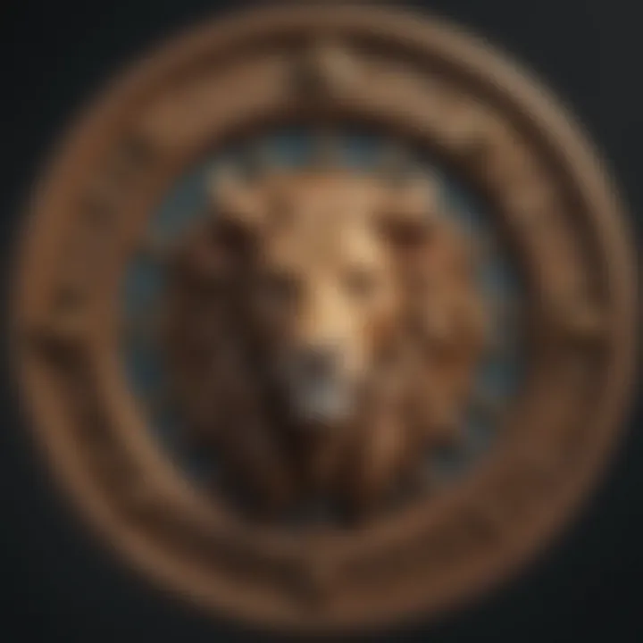 The twelve zodiac signs represented by symbols