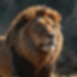 A striking representation of Leo, the lion, symbolizing courage and passion.