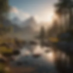 A serene landscape promoting tranquility