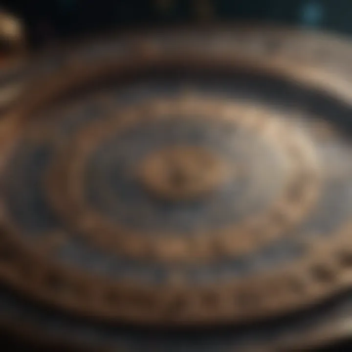 Astrological chart with zodiac signs