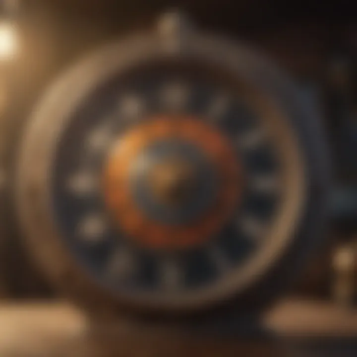 Clock indicating precise birth time within celestial context