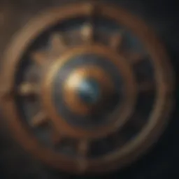 Astrological chart with celestial symbols