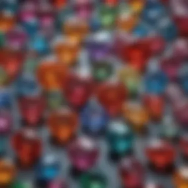 Gemstones Reflecting Traits of January 30 Born A beautifully arranged display of gemstones associated with the characteristics of individuals born on January 30.