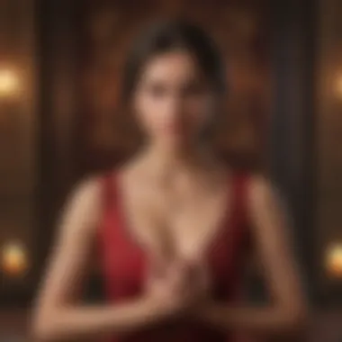 Artistic depiction of meditation practices for heart chakra unblocking