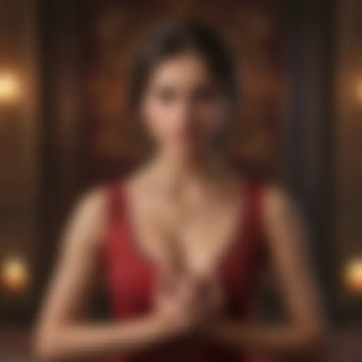 Artistic depiction of meditation practices for heart chakra unblocking