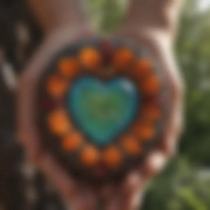 Scenic imagery of nature promoting healing and heart chakra unblocking